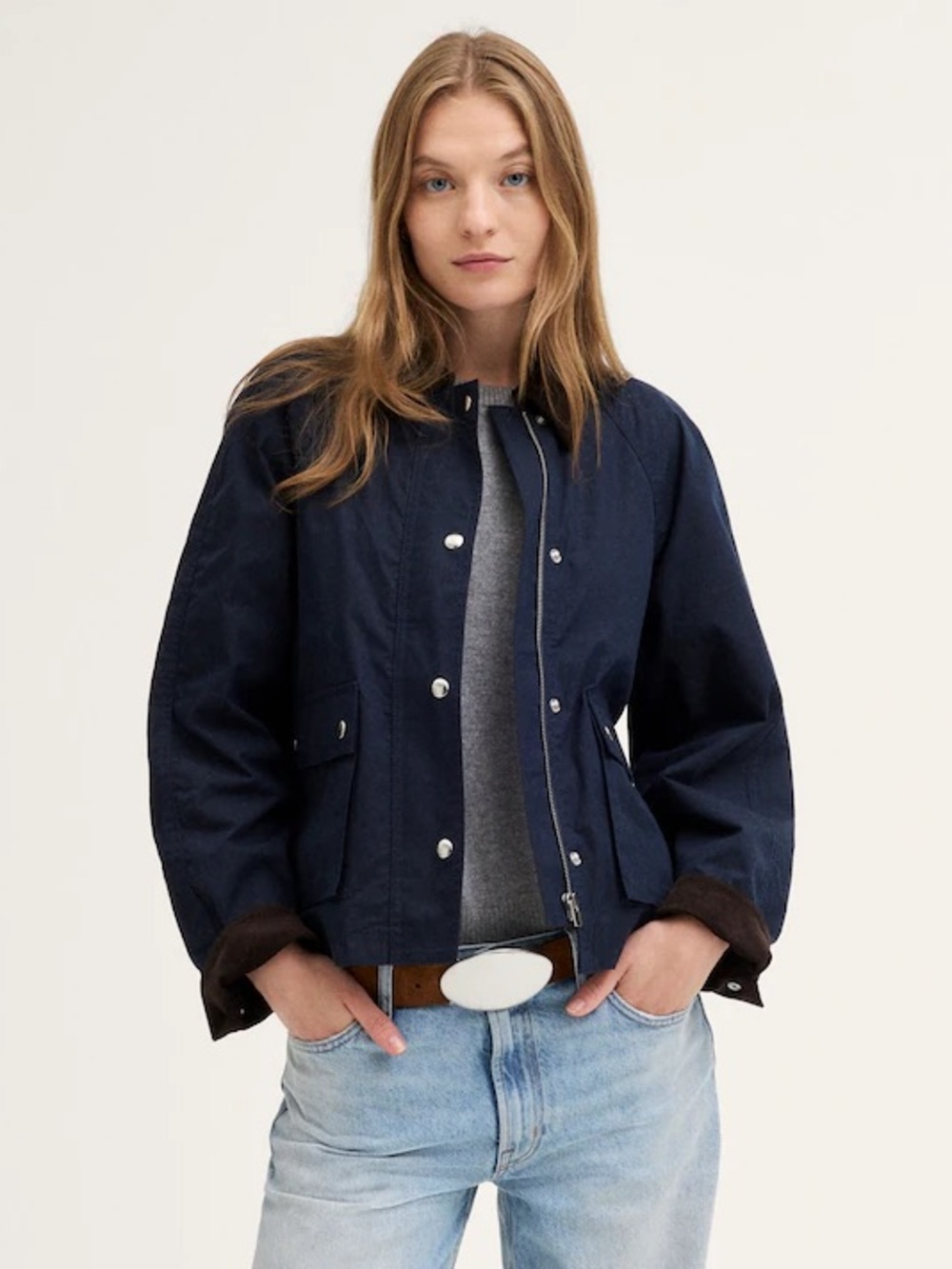 Madewell The Billie Short Jacket deep indigo large new tags won’t leave up long